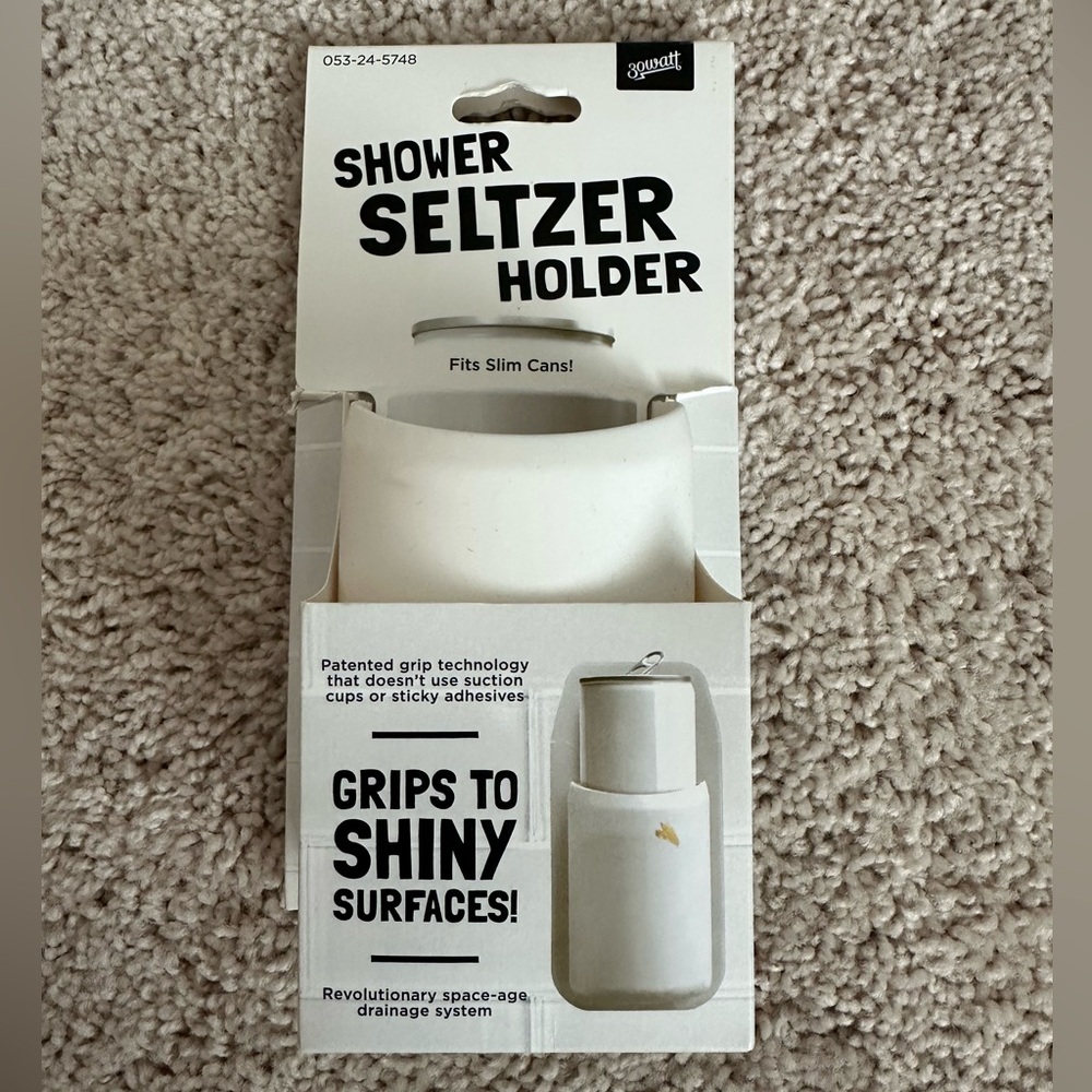 Shower Seltzer and Slim Can Holder